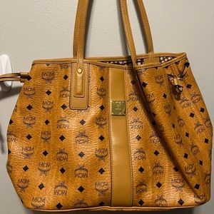 MCM Cognac Medium Tote